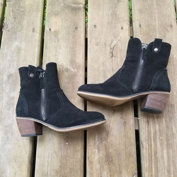 Steve Madden Black Suede Leather Windey Boots 9.5 - Picture 5 of 11